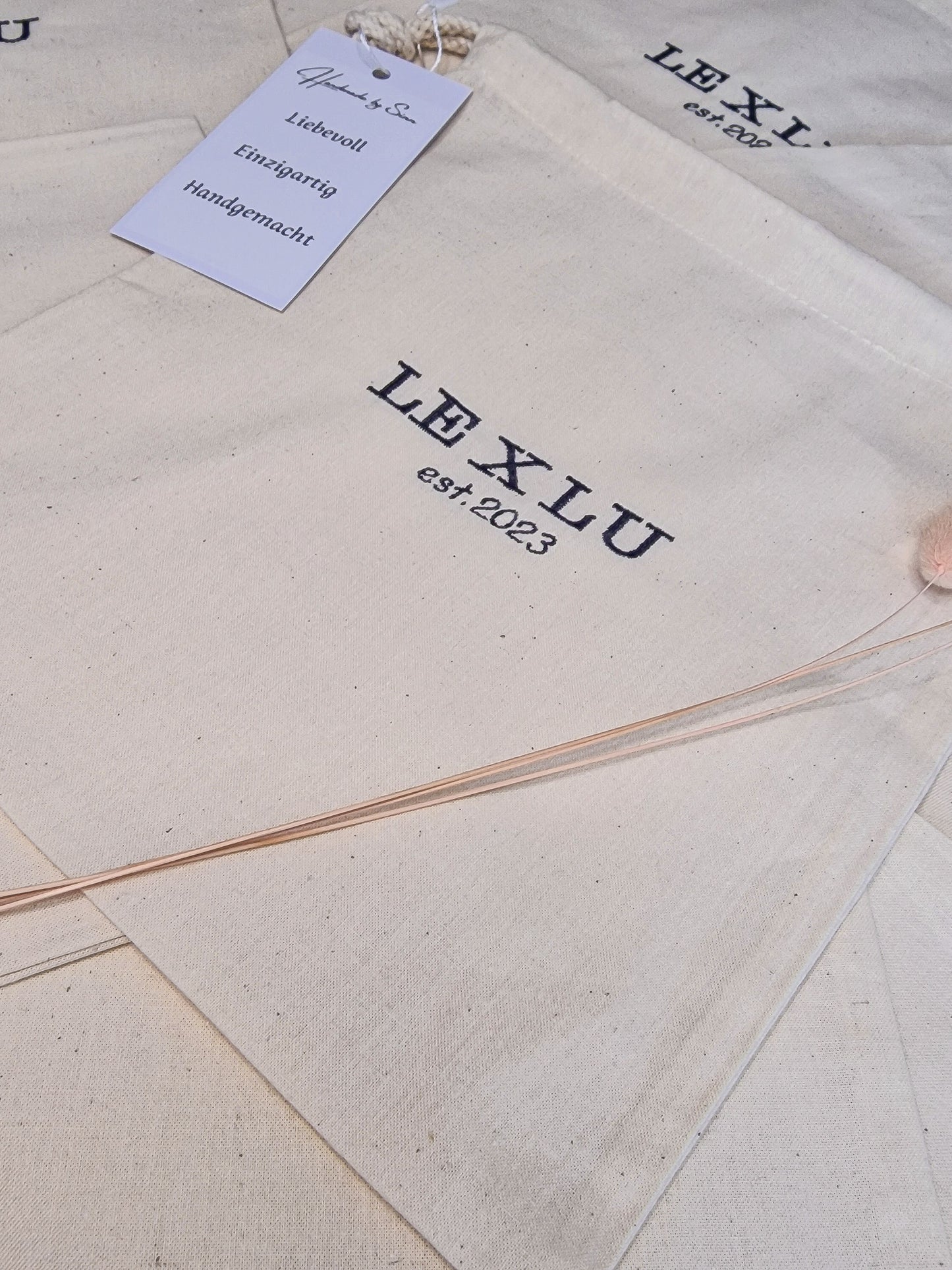 Baumwolltasche/ Beutel bestickt mit Logo/Wunschtext
