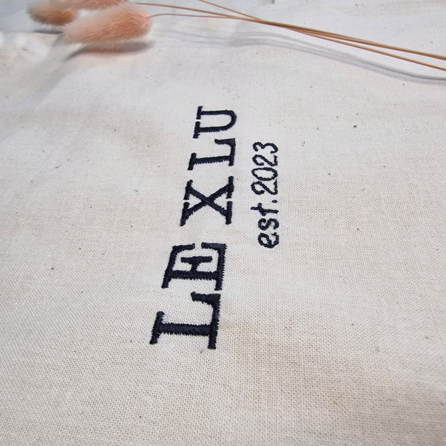 Baumwolltasche/ Beutel bestickt mit Logo/Wunschtext