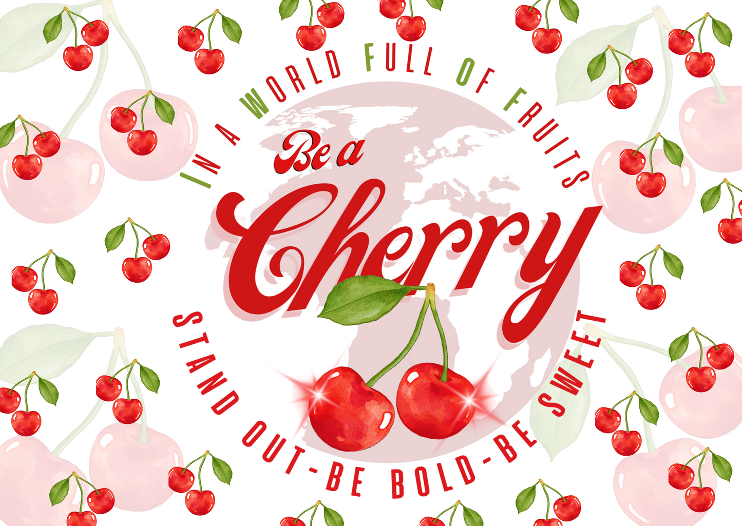 Be a Cherry "Bag small" hangenähte Tasche aus Musselin mit gestickten Kirschen