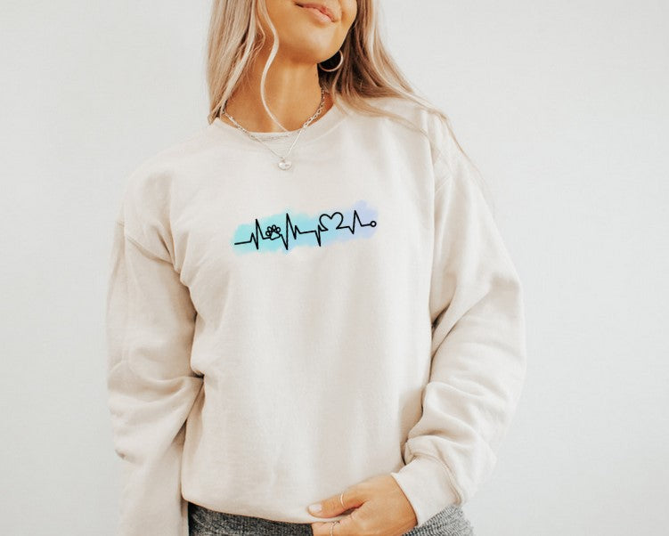 Damen Sweater/Tshirt "Herzschlag" Pfotenbesitzer