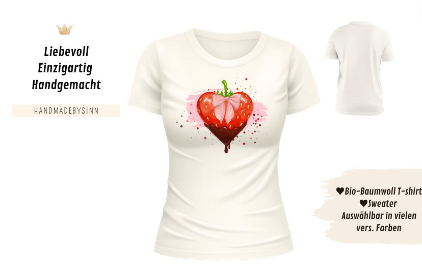 Damen Sweater/Tshirt "Hot Strawberry"