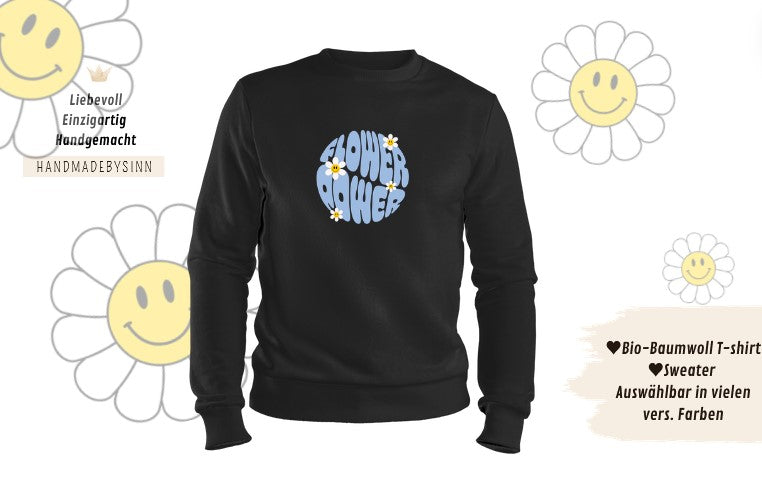 Damen Sweater/Tshirt "Flower Power"