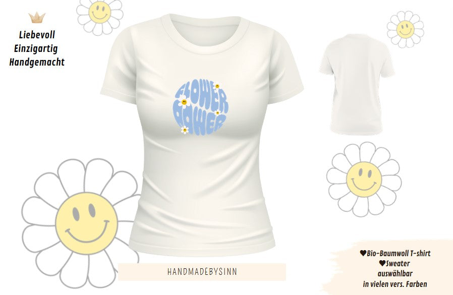 Damen Sweater/Tshirt "Flower Power"