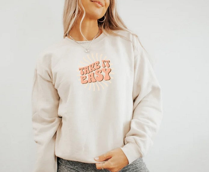 Damen Sweater/Tshirt "Take it easy"