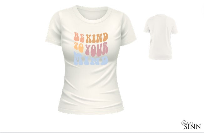 Damen Sweater/Tshirt "Be kind to your mind" pastell