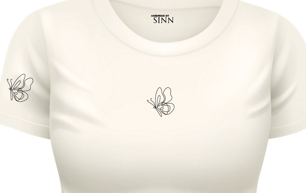 Damen T-shirt "Line art Butterfly"