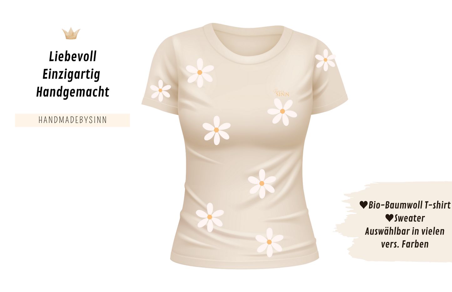 Damen Sweater/Tshirt "Flowerlove"