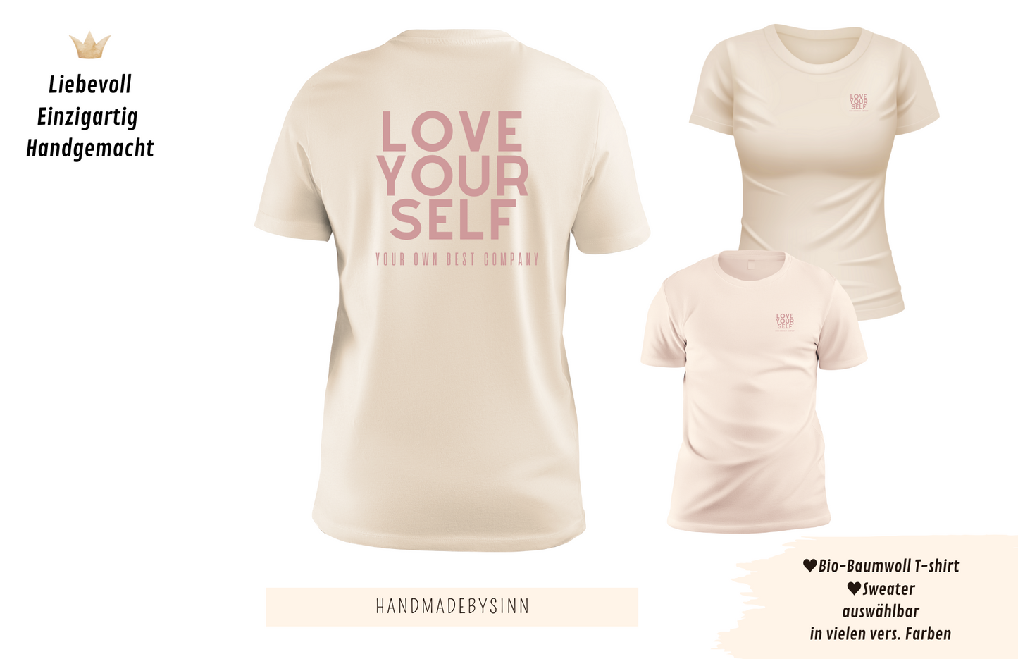 Partnerlook Sweater/Tshirt "LOVE YOURSELF,your own best company"