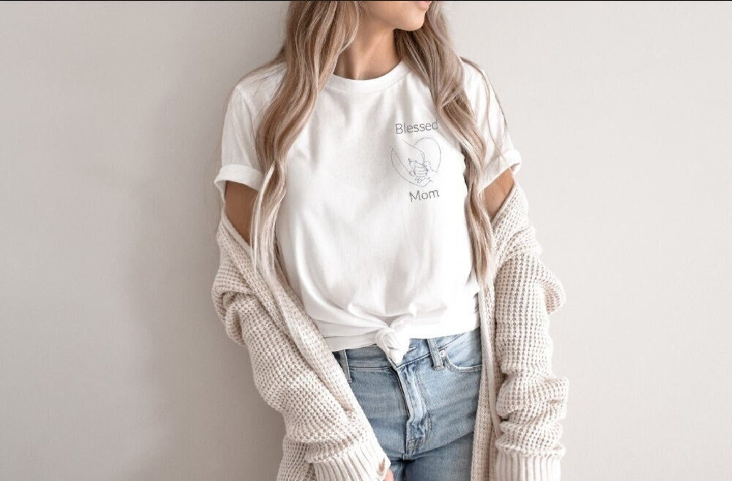 Damen Sweater/Tshirt "Blessed Mom"