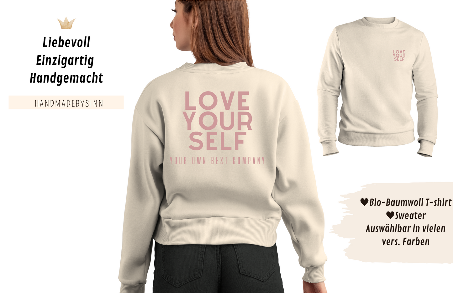 Partnerlook Sweater/Tshirt "LOVE YOURSELF,your own best company"