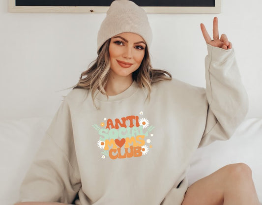 Damen Sweater/Tshirt "Anti Social Moms Club"