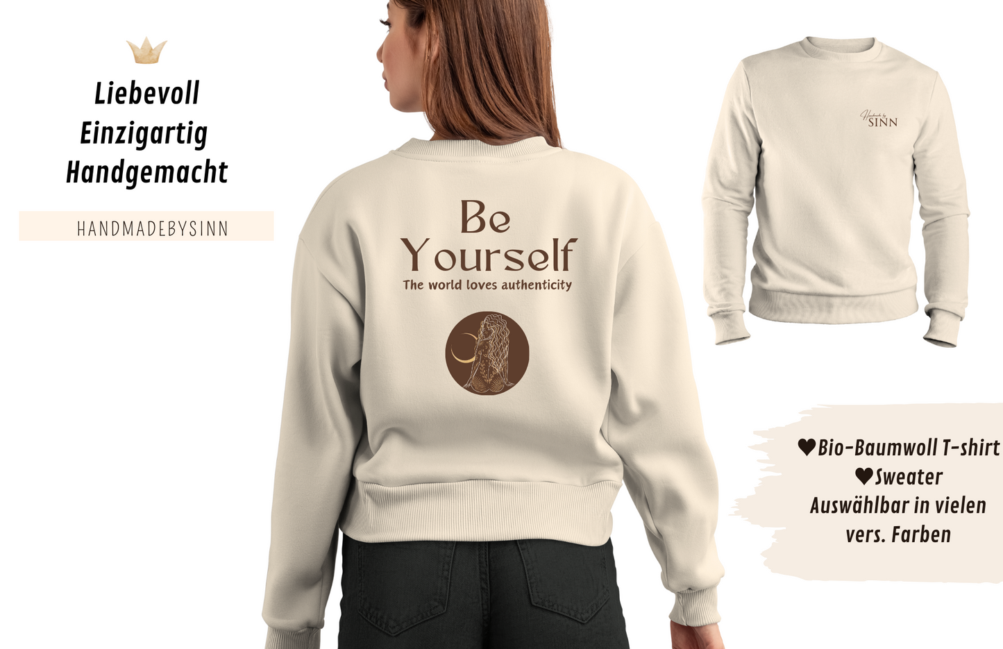 Partnerlook Sweater/Tshirt "Be yourself"