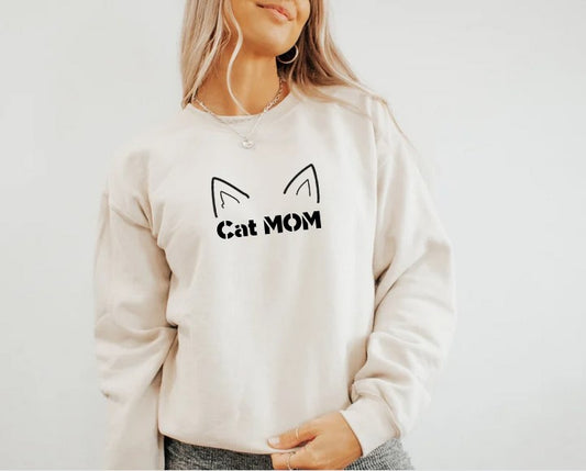 Damen Sweater/Tshirt "Cat MOM"