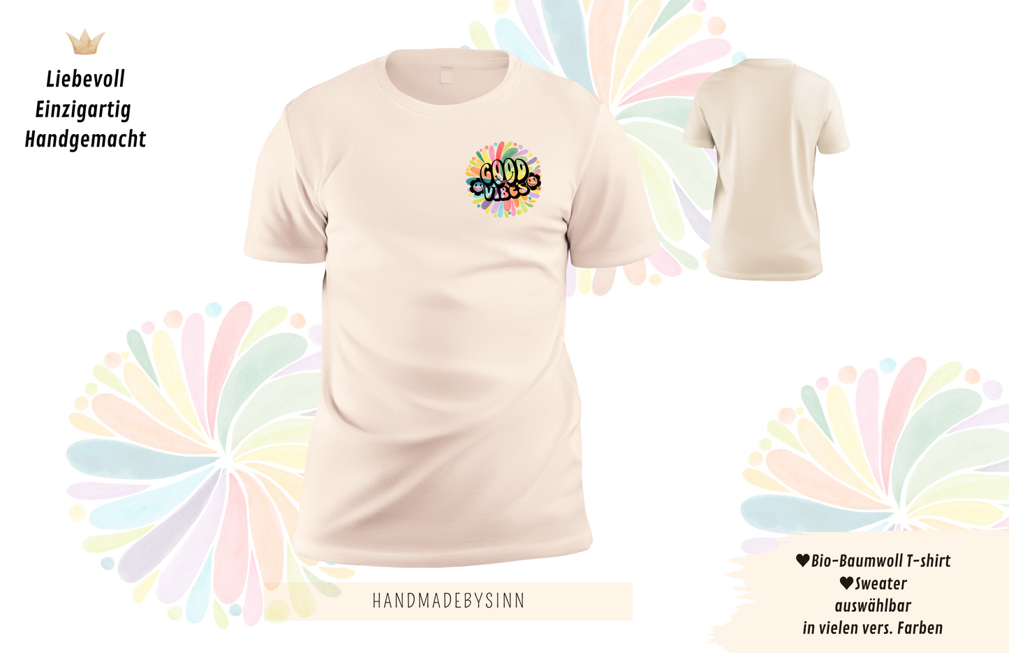 Partnerlook Sweater/Tshirt "Good Vibes☻"