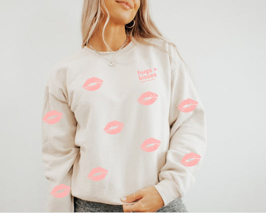 Damen Sweater/Tshirt "hugs & kisses"