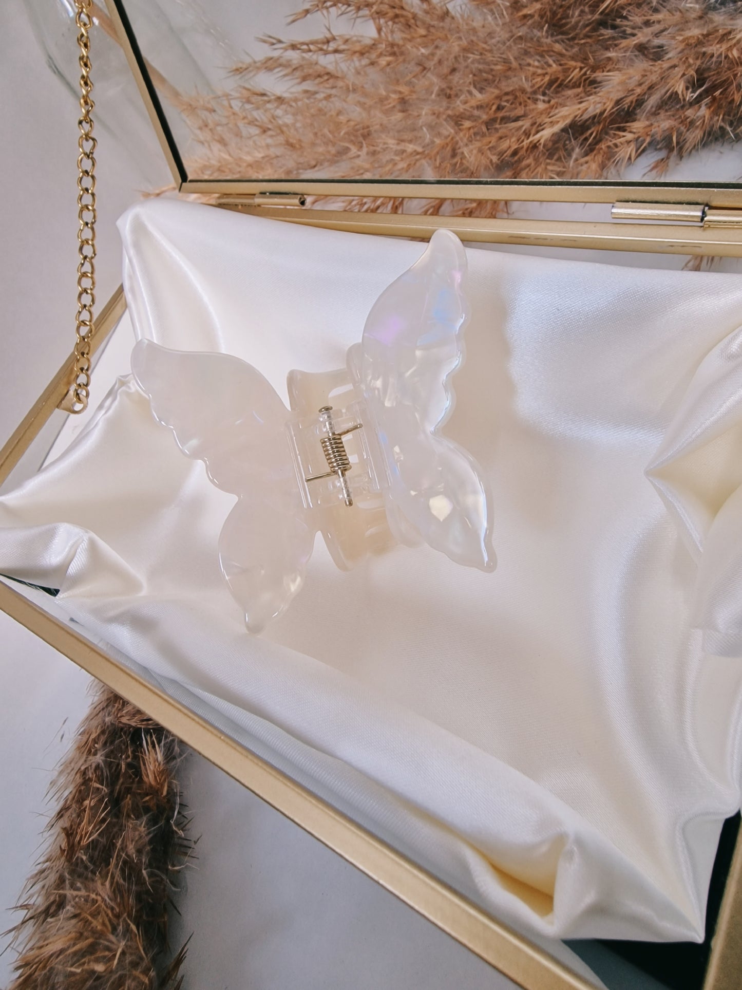 Haarklammer "White Butterfly"