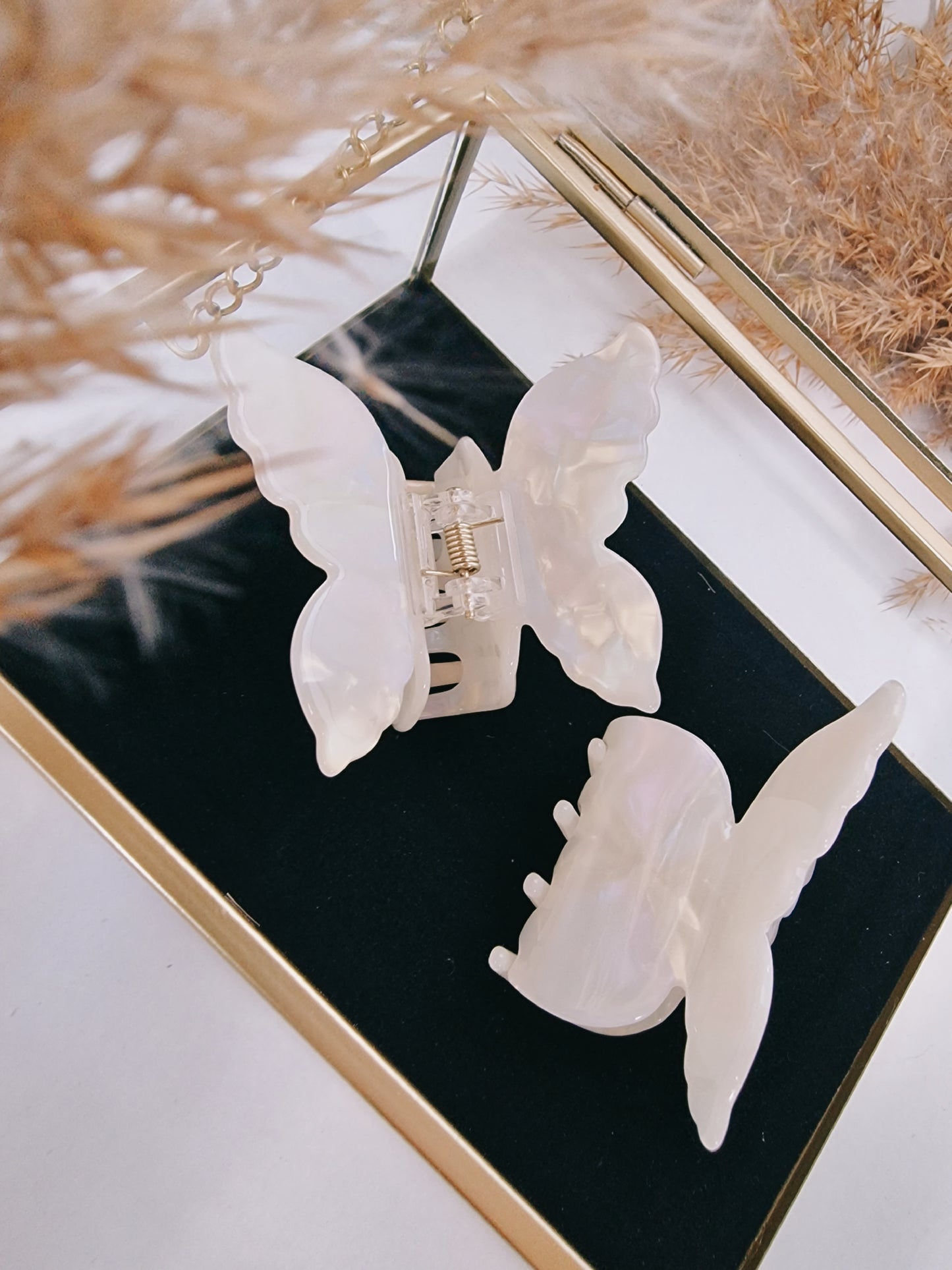 Haarklammer "White Butterfly"