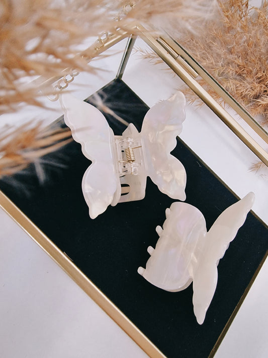 Haarklammer "White Butterfly"