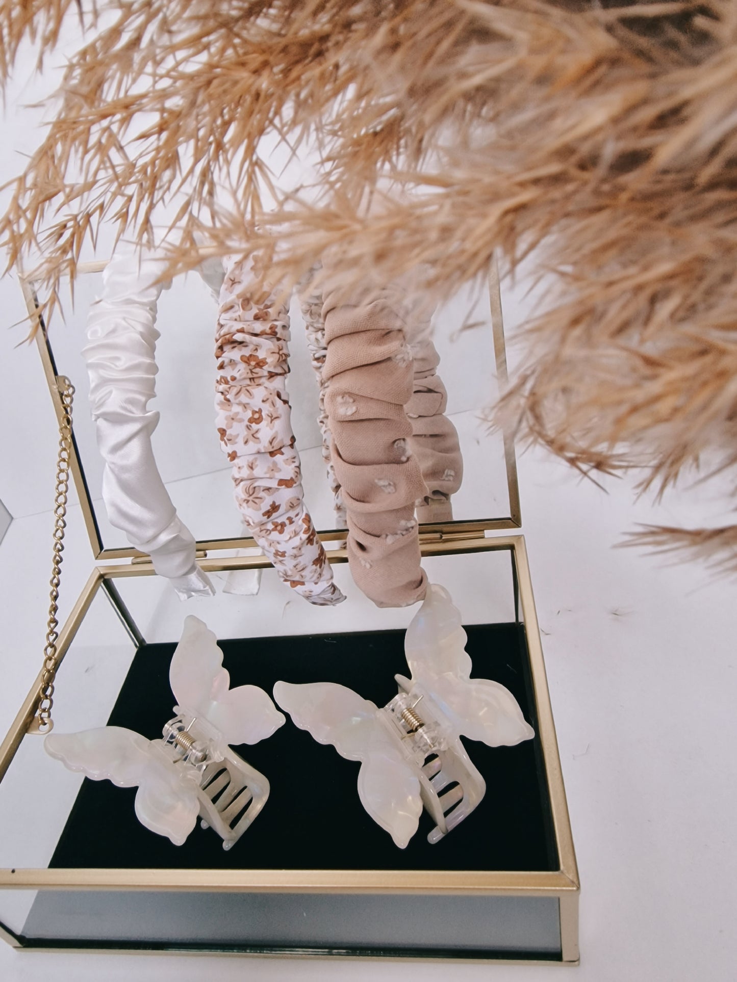 Haarklammer "White Butterfly"