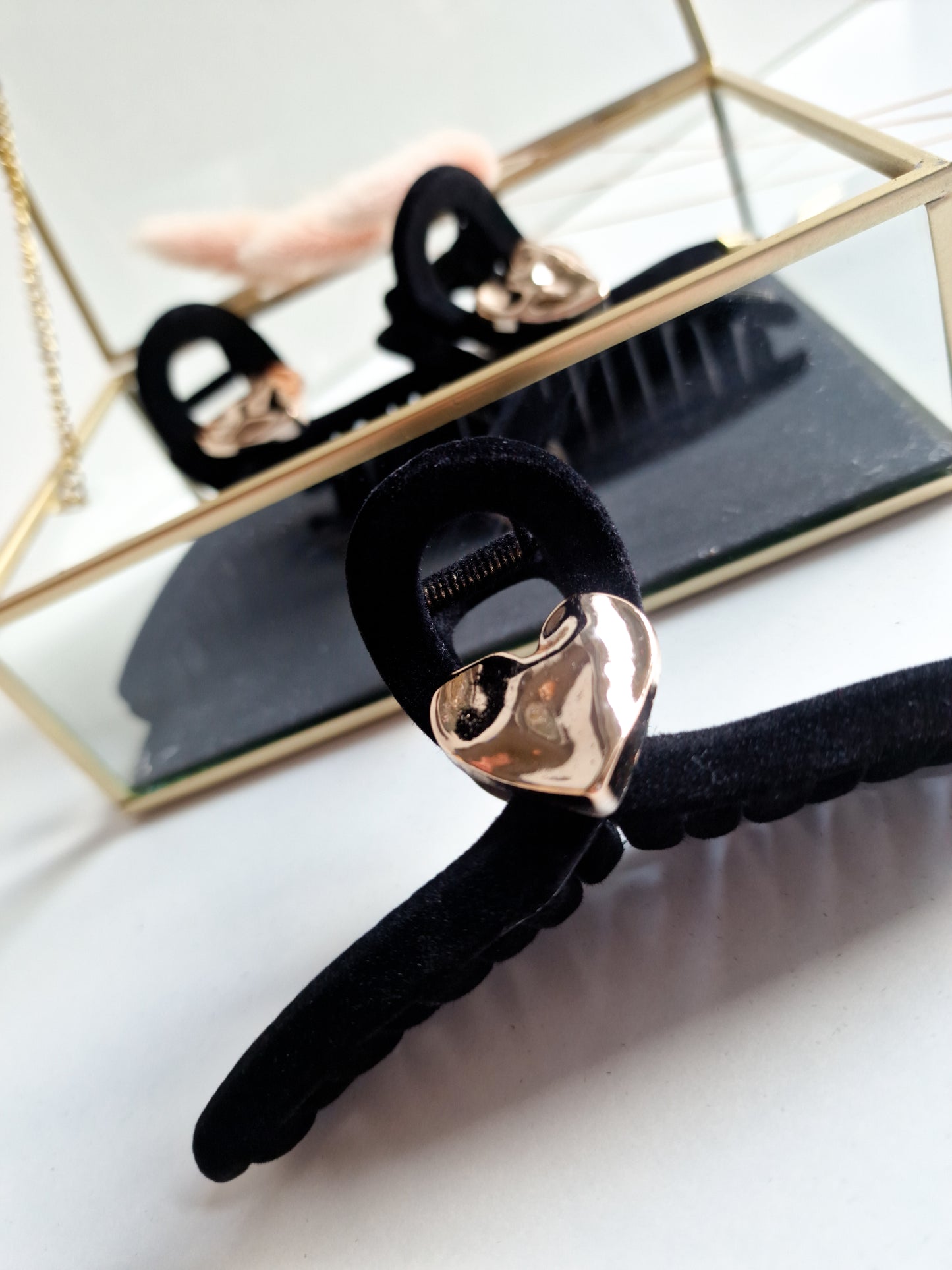Haarklammer "Black Heart"
