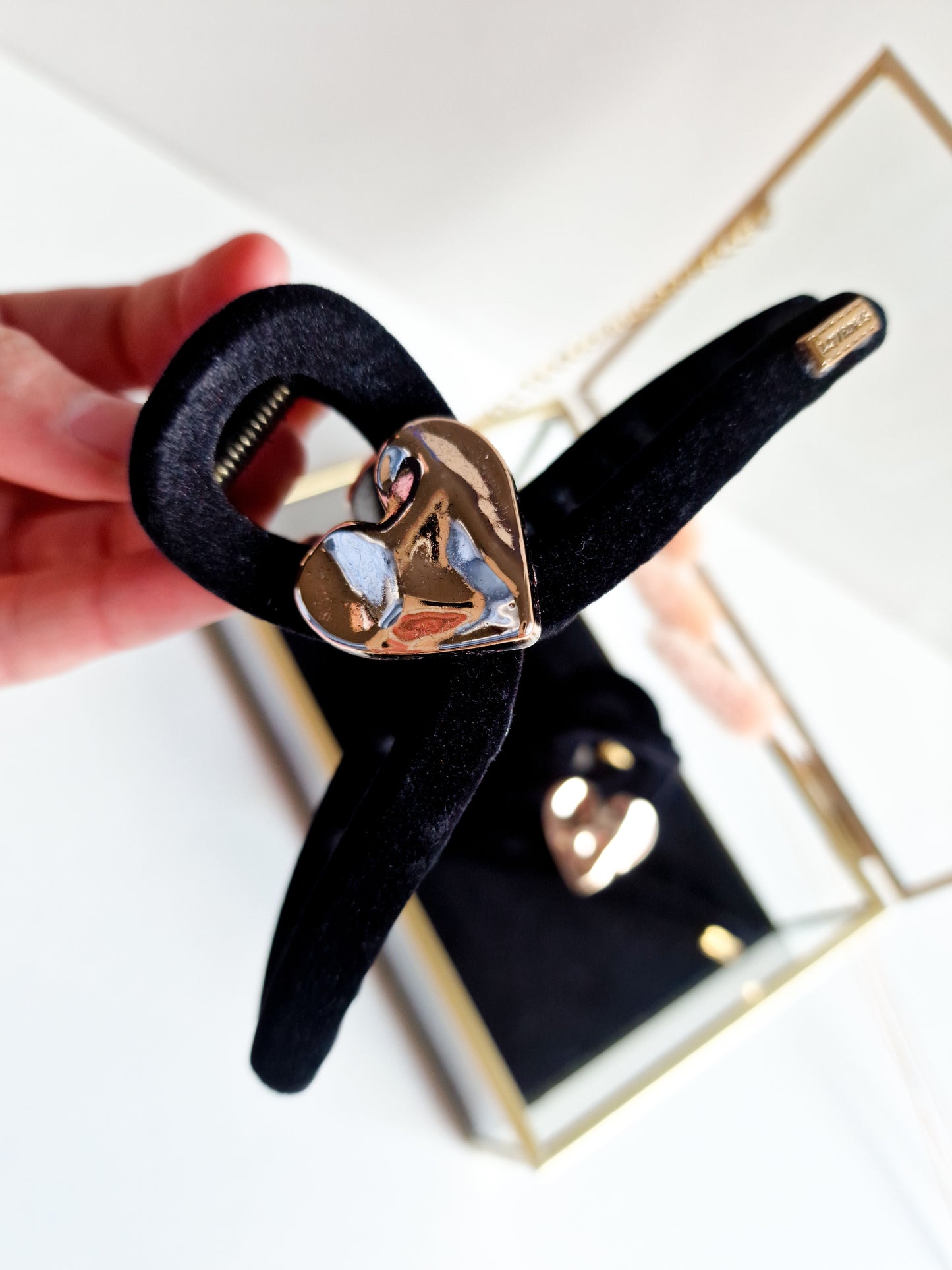 Haarklammer "Black Heart"