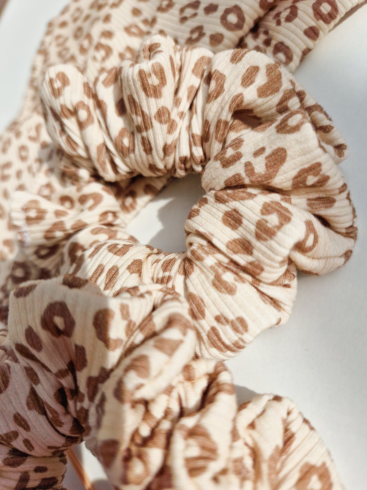 Haarband & Scrunchie"Beige Leo"