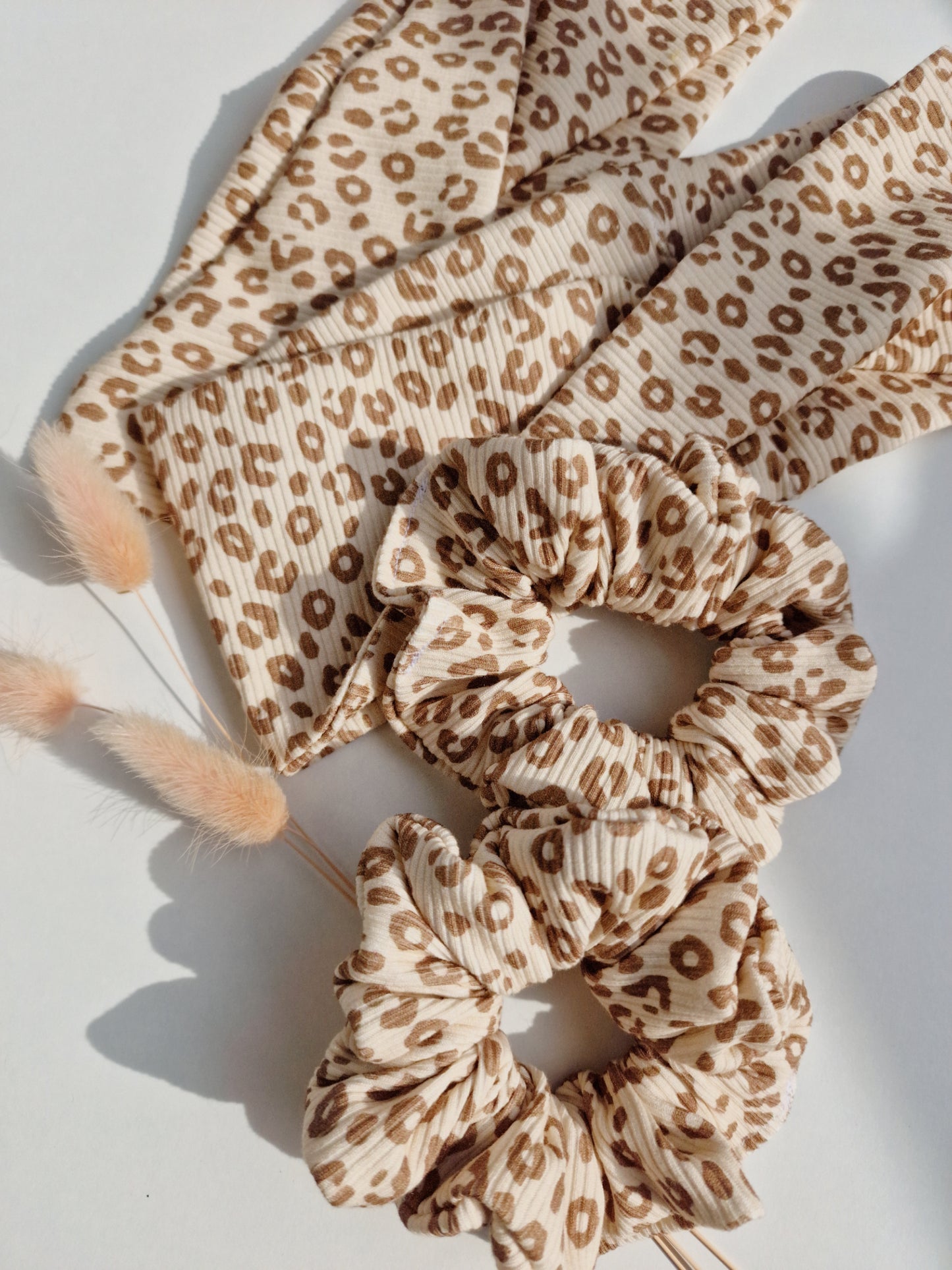 Haarband & Scrunchie"Beige Leo"