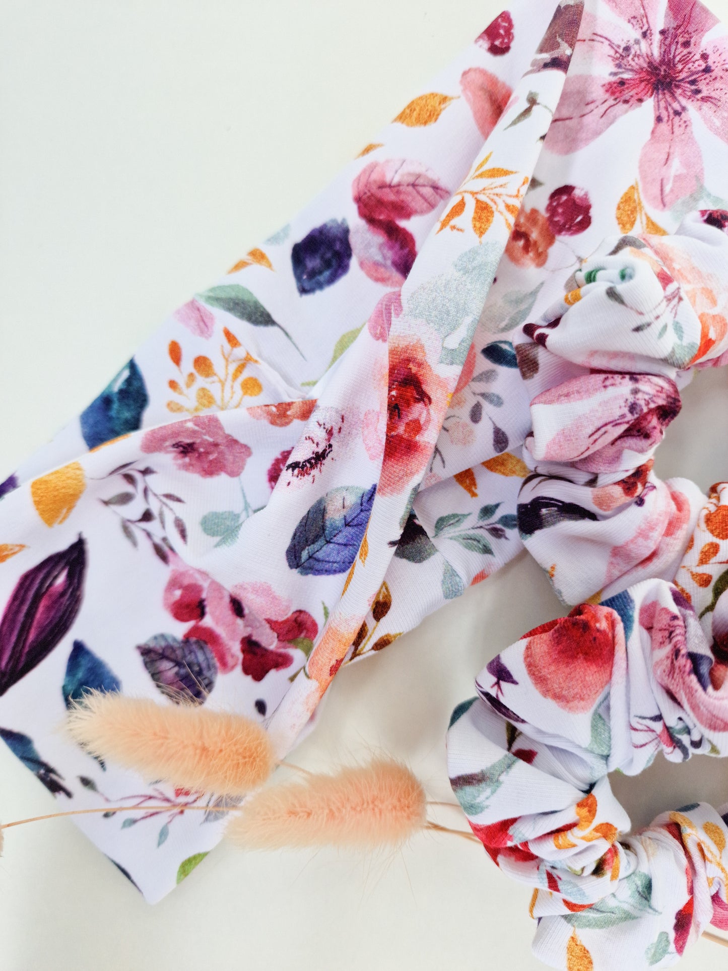 Haarband & Scrunchie"Colorful Petals"