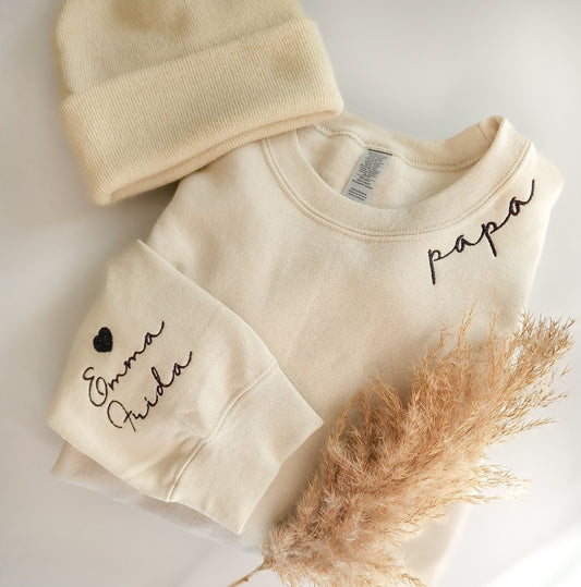 Herren Sweater/Tshirt "papa" geschwungen