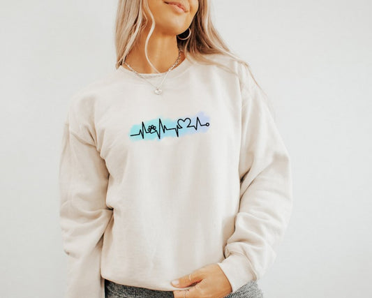 Damen Sweater/Tshirt "Herzschlag" Pfotenbesitzer