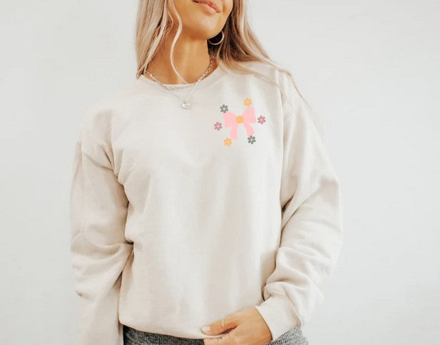 Damen Sweater/Tshirt "Flowers pastell"
