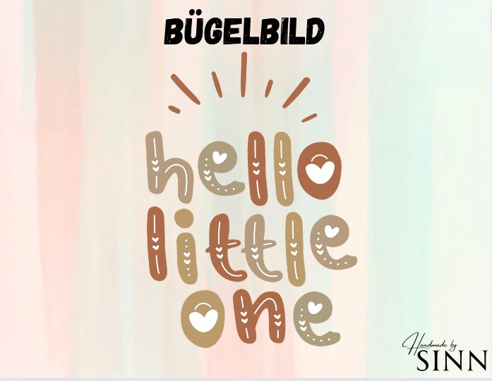 Bügelbild  "hello little one"