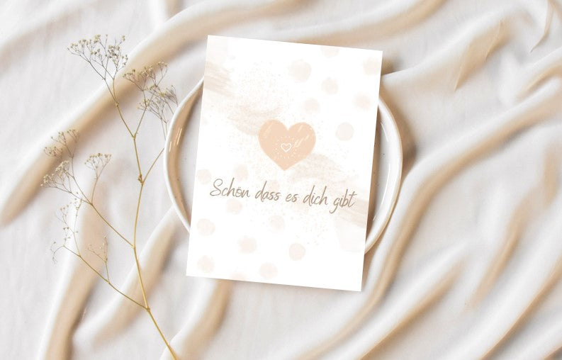 Postkarte "Schön dass es dich gibt", DIN A6