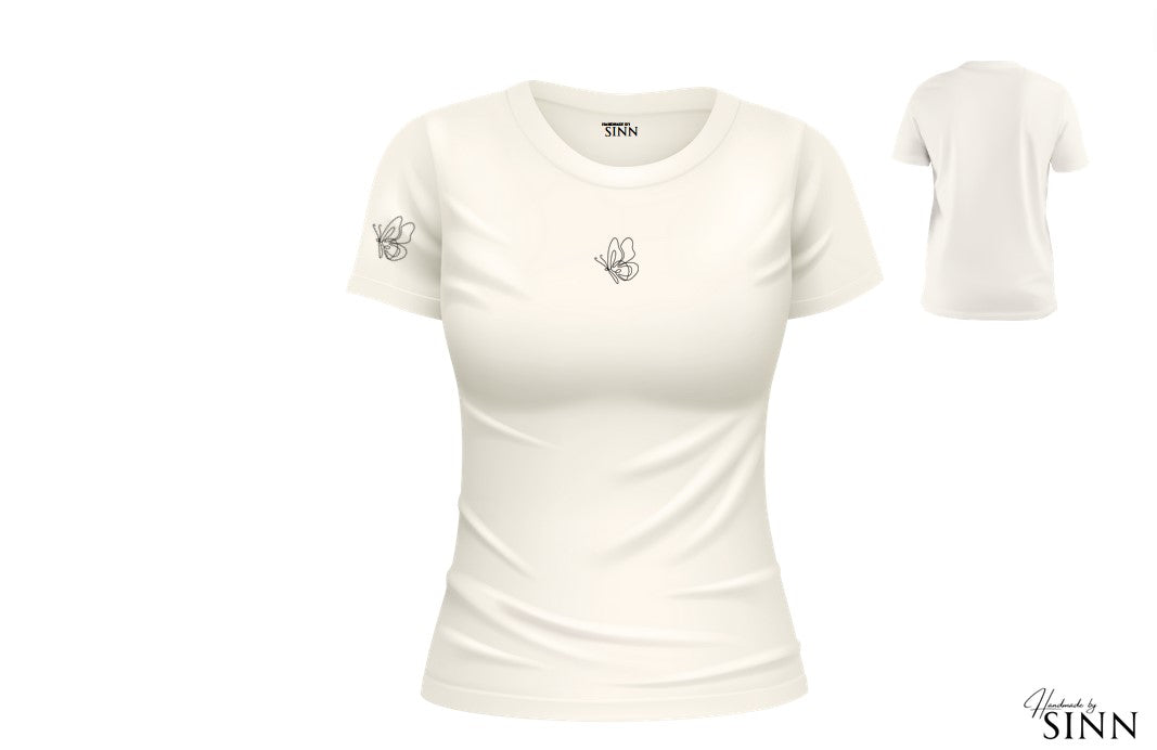 Damen T-shirt "Line art Butterfly"